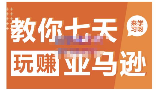 晟尧跨境·教你七天玩zuan亚马逊，教你轻松玩zuan亚马逊，适合小白学习