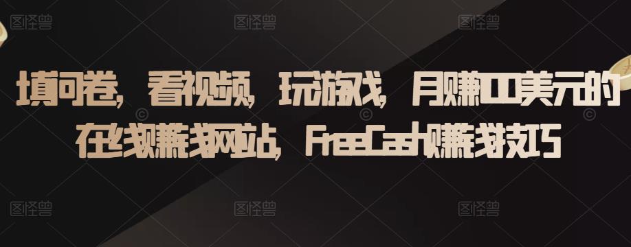 填问卷，看视频，玩游戏，月zuan100美元的在线zuan钱网站，FreeCashzuan钱技巧