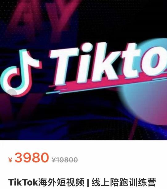TikTok海外抖音短视频线上陪跑训练营，玩zuanTiktok少走弯路