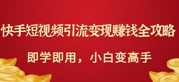 快手短视频引流变现zuan钱全攻略：即学即用，小白变高手（价值980元）