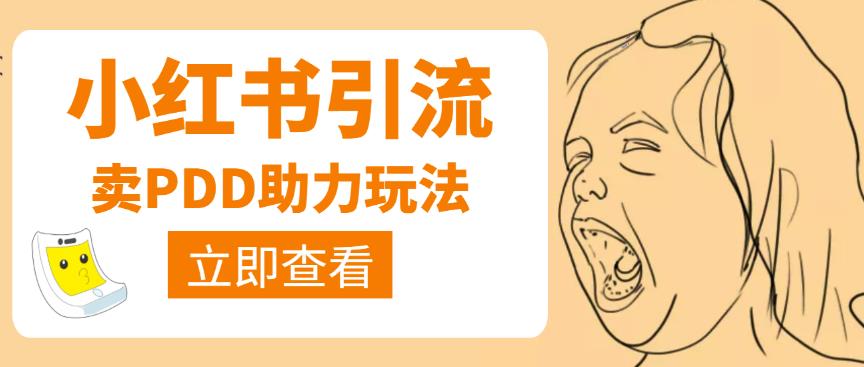 利用小红书卖拼多多助力，日zuan100+，顺便还能引个流