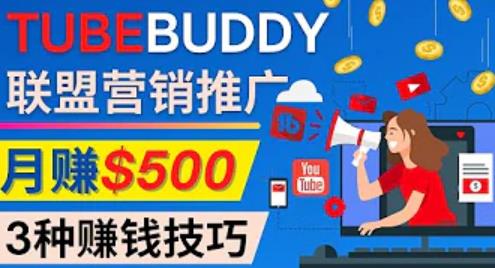 推广TubeBuddy联盟营销项目，完全免费的推广方法，轻松月zuan500美元
