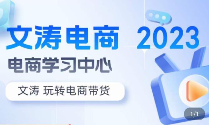 文涛电商·7天零基础自然流起号，快速掌握店铺运营的核心玩法，突破自然展现量，玩转直播带货