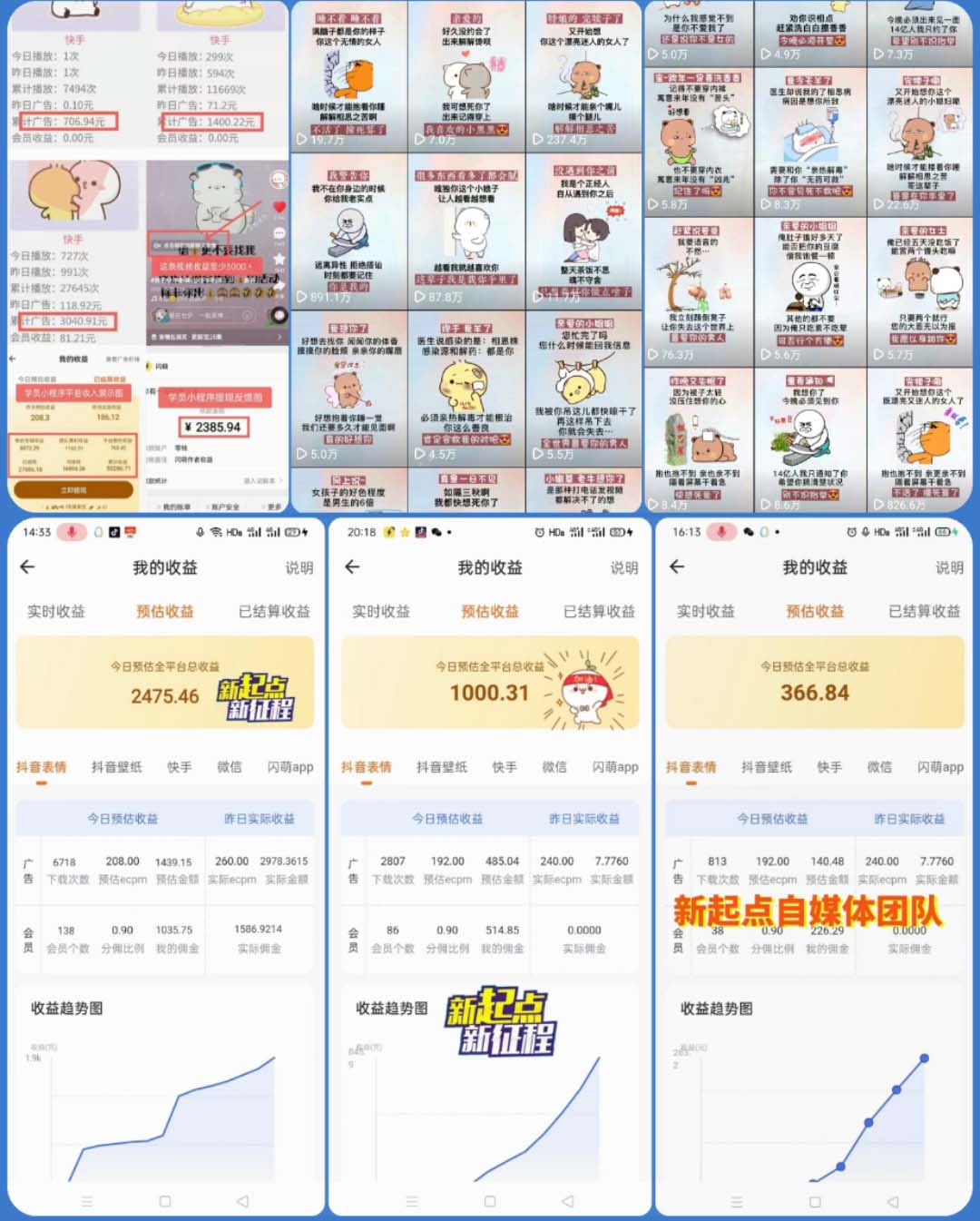 动态背景表情包取图小程序，1万播放量收益10~15元，一条大热门zuan几千上万
