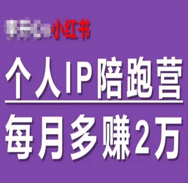 小红书个人IP陪跑营，60天拥有自动转化成交的双渠道个人IP，每月多zuan2w