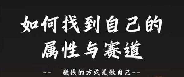 赛道和属性2.0：如何找到自己的属性与赛道，zuan钱的方式是做自己